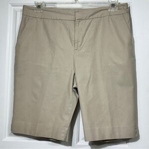 Lauren Ralph Lauren Khaki Chino Shorts Women’s 14P Tan Stretch Cotton